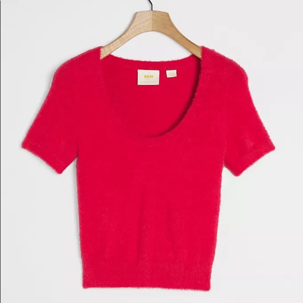 Anthropologie Maeve Rona Eyelash Sweater Tee